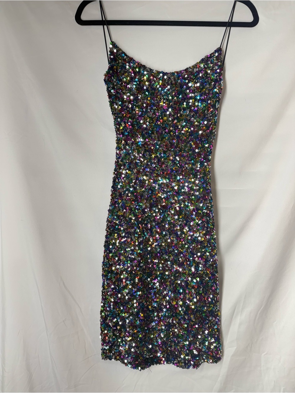 Camille La Vie Multicolor Sequin Backless Slip Dress